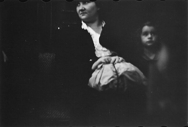 [Five 35mm Film Frames: Subway Passengers, New York City: Two Women, One Reading Newspaper, Women with Children], Walker Evans (American, St. Louis, Missouri 1903–1975 New Haven, Connecticut), Film negative