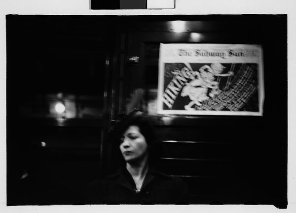 [Four 35mm Film Frames: Subway Passengers, New York City: Woman in Front of Transit Authority Poster, Man Reading Newspaper], Walker Evans (American, St. Louis, Missouri 1903–1975 New Haven, Connecticut), Film negative