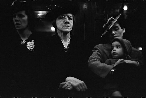 [Five 35mm Film Frames: Subway Passengers, New York City: Two Women, Three Women, One with Child on Lap], Walker Evans (American, St. Louis, Missouri 1903–1975 New Haven, Connecticut), Film negative