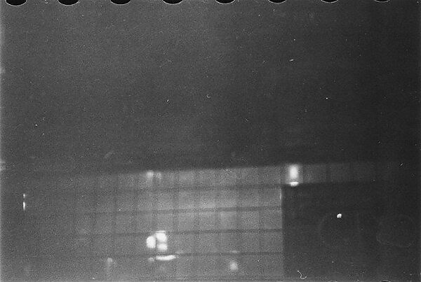[Three 35mm Film Frames: Subway Passengers, New York City: Men in Suits and Hats, Subway Platform from Car Interior], Walker Evans (American, St. Louis, Missouri 1903–1975 New Haven, Connecticut), Film negative 