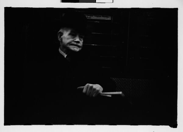 [Five 35mm Film Frames: Subway Passengers, New York City: Man in Bowler Hat], Walker Evans (American, St. Louis, Missouri 1903–1975 New Haven, Connecticut), Film negative