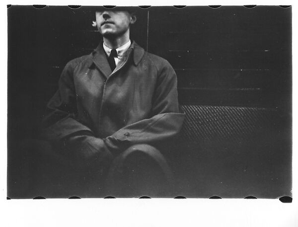 [Five 35mm Film Frames: Subway Passengers, New York City: Woman, Man in Hat and Overcoat], Walker Evans (American, St. Louis, Missouri 1903–1975 New Haven, Connecticut), Film negative