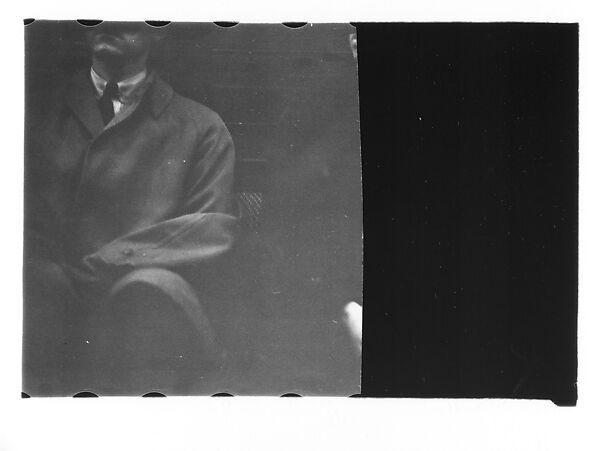 [Five 35mm Film Frames: Subway Passengers, New York City: Woman, Man in Hat and Overcoat], Walker Evans (American, St. Louis, Missouri 1903–1975 New Haven, Connecticut), Film negative