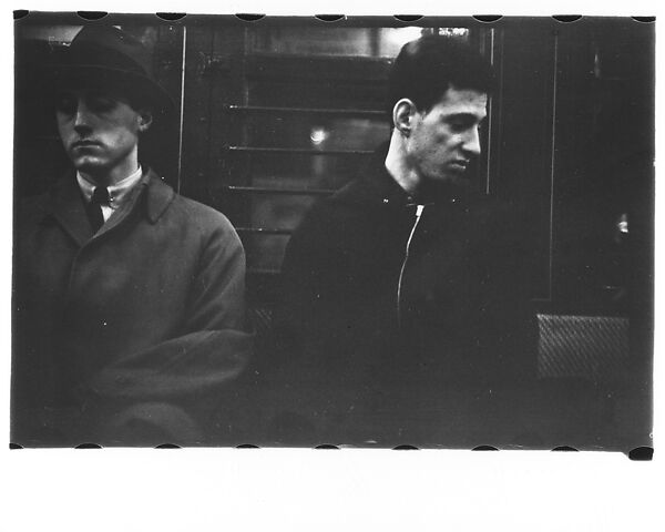 [Five 35mm Film Frames: Subway Passengers, New York City: Two Men, Older Woman], Walker Evans (American, St. Louis, Missouri 1903–1975 New Haven, Connecticut), Film negative