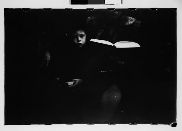 [Five 35mm Film Frames: Subway Passengers, New York City: Mother and Son with Book], Walker Evans (American, St. Louis, Missouri 1903–1975 New Haven, Connecticut), Film negative