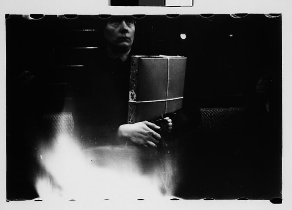 [Four 35mm Film Frames: Subway Passengers, New York City: Man with Newspaper, Woman Holding Package], Walker Evans (American, St. Louis, Missouri 1903–1975 New Haven, Connecticut), Film negative