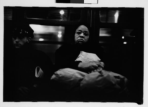 [Five 35mm Film Frames: Subway Passengers, New York City: Men, Woman with Packages, Man in Cap], Walker Evans (American, St. Louis, Missouri 1903–1975 New Haven, Connecticut), Film negative