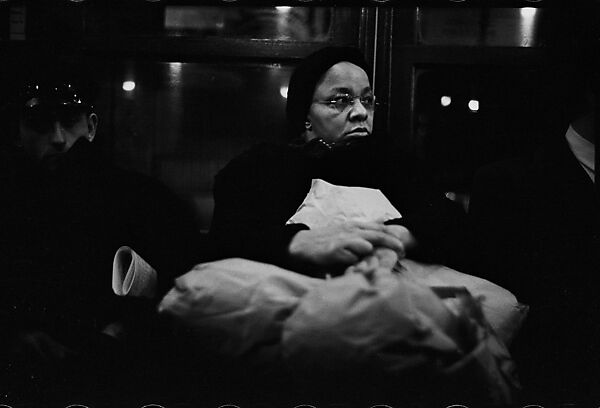 [Five 35mm Film Frames: Subway Passengers, New York City: Men, Woman with Packages, Man in Cap], Walker Evans (American, St. Louis, Missouri 1903–1975 New Haven, Connecticut), Film negative