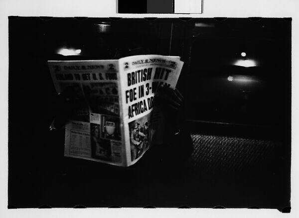 [Five 35mm Film Frames: Subway Passengers, New York City], Walker Evans (American, St. Louis, Missouri 1903–1975 New Haven, Connecticut), Film negative 