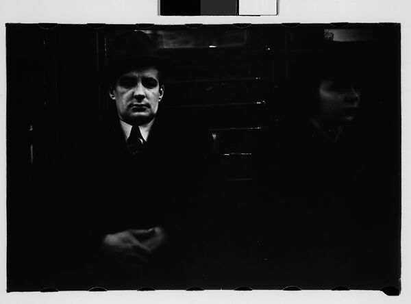 [Five 35mm Film Frames: Subway Passengers, New York City: Woman, Man Reading Newspaper, Man in Suit], Walker Evans (American, St. Louis, Missouri 1903–1975 New Haven, Connecticut), Film negative