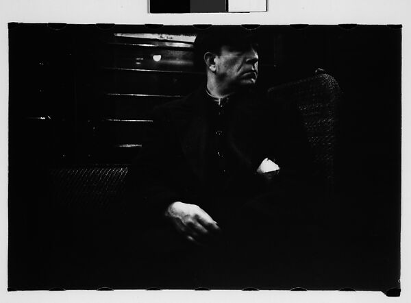 [Five 35mm Film Frames: Subway Passengers, New York City: Sleeping Man with Clasped Hands], Walker Evans (American, St. Louis, Missouri 1903–1975 New Haven, Connecticut), Film negative