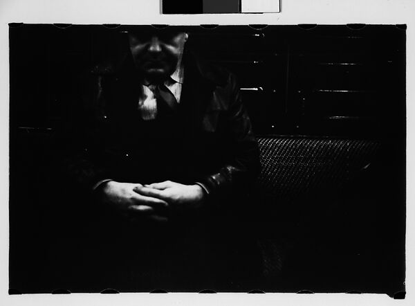 [Five 35mm Film Frames: Subway Passengers, New York City: Sleeping Man with Clasped Hands], Walker Evans (American, St. Louis, Missouri 1903–1975 New Haven, Connecticut), Film negative