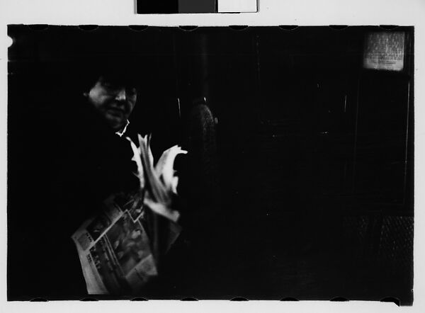 [Four 35mm Film Frames: Subway Passengers, New York City: Woman with Newspaper], Walker Evans (American, St. Louis, Missouri 1903–1975 New Haven, Connecticut), Film negative