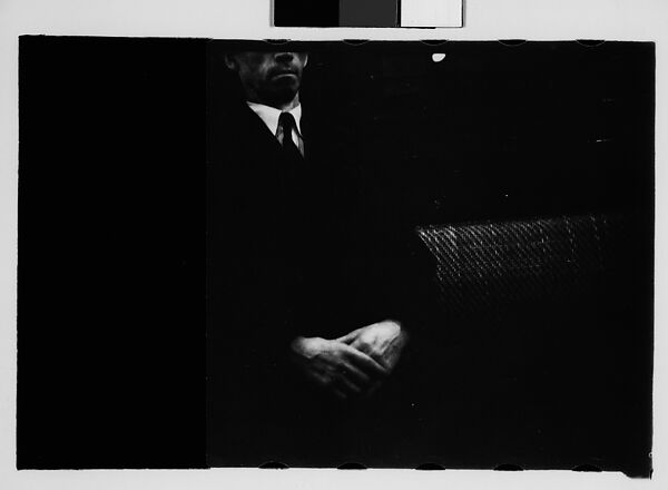 [Five 35mm Film Frames: Subway Passengers, New York City: Man, Man in Hat and Plaid Workcoat], Walker Evans (American, St. Louis, Missouri 1903–1975 New Haven, Connecticut), Film negative