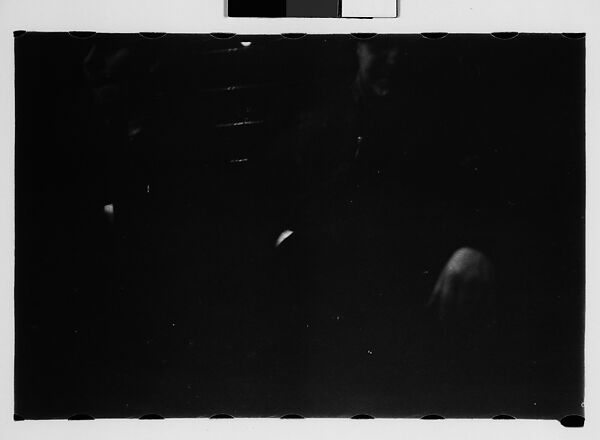 [Five 35mm Film Frames: Subway Passengers, New York City: Man, Woman, Man in Hat and Plaid Workcoat], Walker Evans (American, St. Louis, Missouri 1903–1975 New Haven, Connecticut), Film negative 