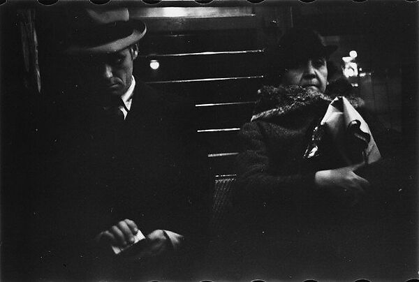 [Four 35mm Film Frames: Subway Passengers, New York City: Men in Suits], Walker Evans (American, St. Louis, Missouri 1903–1975 New Haven, Connecticut), Film negative