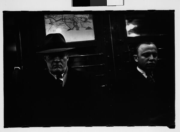 [Four 35mm Film Frames: Subway Passengers, New York City: Men in Suits], Walker Evans (American, St. Louis, Missouri 1903–1975 New Haven, Connecticut), Film negative 