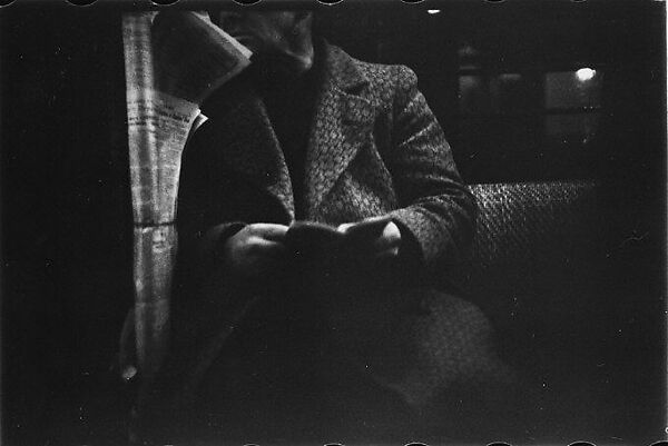 [Five 35mm Film Frames: Subway Passengers, New York City: Man Reading, Man in Suit], Walker Evans (American, St. Louis, Missouri 1903–1975 New Haven, Connecticut), Film negative