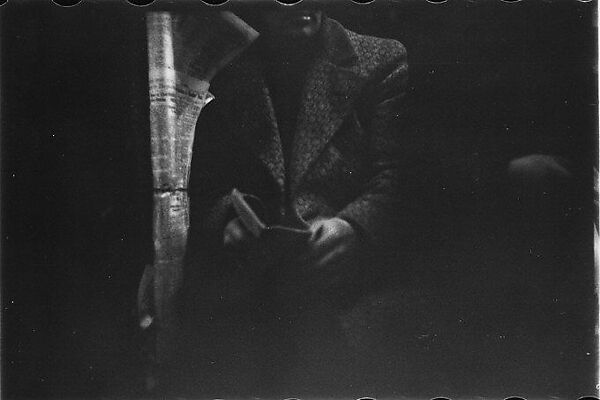 [Five 35mm Film Frames: Subway Passengers, New York City: Man Reading, Man in Suit], Walker Evans (American, St. Louis, Missouri 1903–1975 New Haven, Connecticut), Film negative