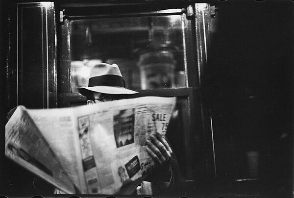 [Five 35mm Film Frames: Subway Passengers, New York City: Man in Cap, Man Reading Newspaper, Women Reading], Walker Evans (American, St. Louis, Missouri 1903–1975 New Haven, Connecticut), Film negative
