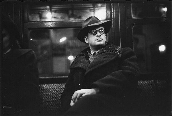 [Five 35mm Film Frames: Subway Passengers, New York City: Man in Hat, Overcoat, and Eyeglasses, Woman with Eyes Closed, Two Women, Woman in Fur Coat], Walker Evans (American, St. Louis, Missouri 1903–1975 New Haven, Connecticut), Film negative