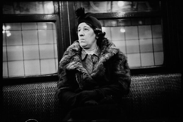 [Five 35mm Film Frames: Subway Passengers, New York City: Man in Hat, Overcoat, and Eyeglasses, Woman with Eyes Closed, Two Women, Woman in Fur Coat], Walker Evans (American, St. Louis, Missouri 1903–1975 New Haven, Connecticut), Film negative