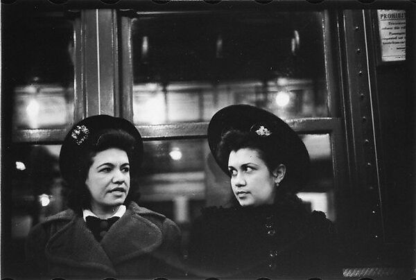 [Five 35mm Film Frames: Subway Passengers, New York City: Two Women in Hats], Walker Evans (American, St. Louis, Missouri 1903–1975 New Haven, Connecticut), Film negative