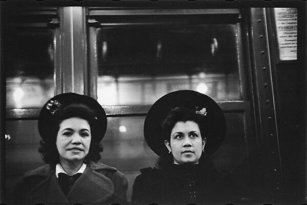 [Five 35mm Film Frames: Subway Passengers, New York City: Two Women in Hats], Walker Evans (American, St. Louis, Missouri 1903–1975 New Haven, Connecticut), Film negative