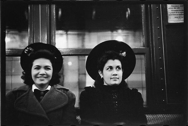 [Four 35mm Film Frames: Subway Passengers, New York City: Two Women in Hats], Walker Evans (American, St. Louis, Missouri 1903–1975 New Haven, Connecticut), Film negative