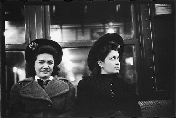 [Four 35mm Film Frames: Subway Passengers, New York City: Two Women in Hats], Walker Evans (American, St. Louis, Missouri 1903–1975 New Haven, Connecticut), Film negative