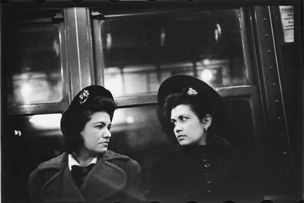 [Four 35mm Film Frames: Subway Passengers, New York City: Two Women in Hats], Walker Evans (American, St. Louis, Missouri 1903–1975 New Haven, Connecticut), Film negative