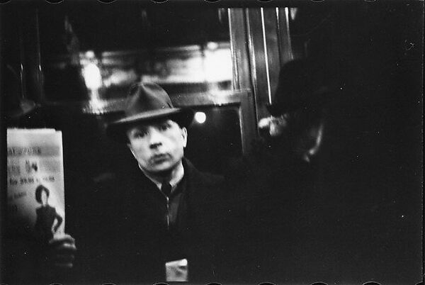 [Three 35mm Film Frames: Subway Passengers, New York City: Man in Hat Next to Woman, Man in Hat], Walker Evans (American, St. Louis, Missouri 1903–1975 New Haven, Connecticut), Film negative
