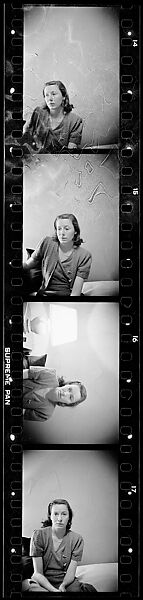 [Four 35mm Film Frames: Alice Morris, New York City], Walker Evans (American, St. Louis, Missouri 1903–1975 New Haven, Connecticut), Film negative