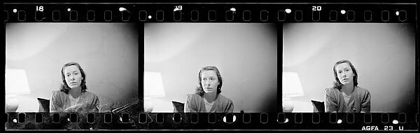 [Three 35mm Film Frames: Alice Morris, New York City], Walker Evans (American, St. Louis, Missouri 1903–1975 New Haven, Connecticut), Film negative