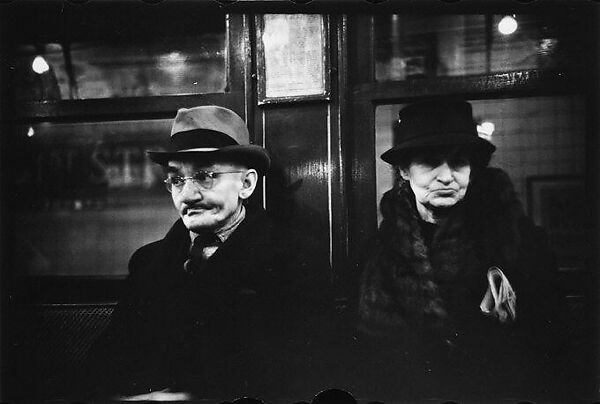 [Five 35mm Film Frames: Subway Passengers, New York City: Man in Hat, Old Woman], Walker Evans (American, St. Louis, Missouri 1903–1975 New Haven, Connecticut), Film negative