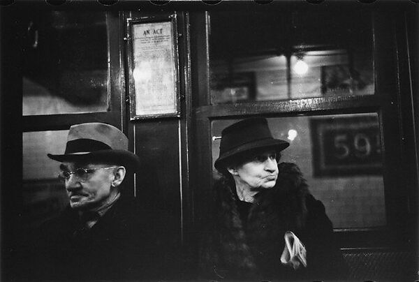 [Five 35mm Film Frames: Subway Passengers, New York City: Man in Hat, Old Woman], Walker Evans (American, St. Louis, Missouri 1903–1975 New Haven, Connecticut), Film negative