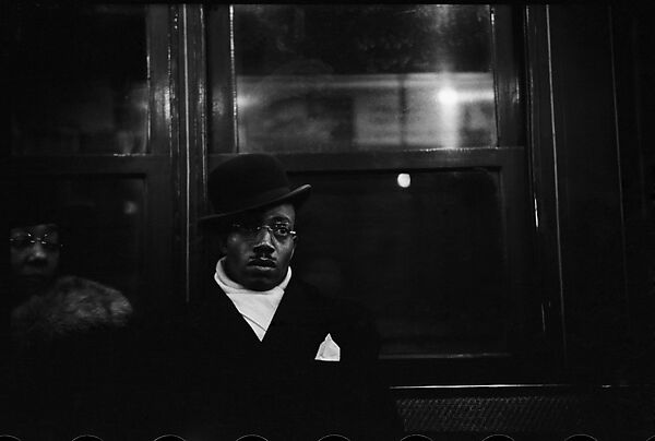 [Four 35mm Film Frames: Subway Passengers, New York City: Man in Derby, Subway Car, Man in Cap and Scarf], Walker Evans (American, St. Louis, Missouri 1903–1975 New Haven, Connecticut), Film negative