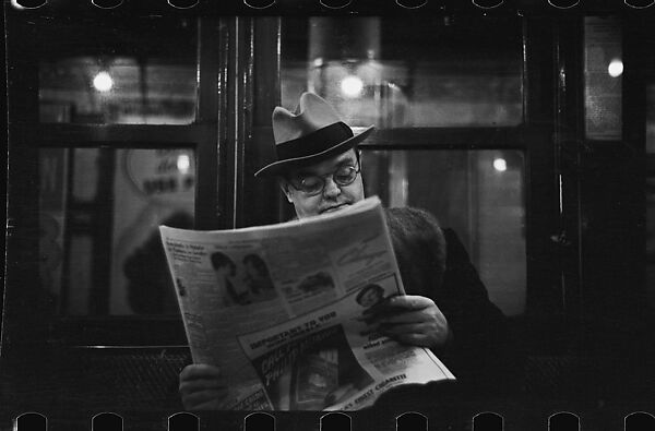 [Five 35mm Film Frames: Subway Passengers, New York City: Men in Hats], Walker Evans (American, St. Louis, Missouri 1903–1975 New Haven, Connecticut), Film negative