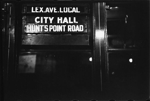 [Three 35mm Film Frames: "Lex Ave Local" Sign in Subway Car, Subway Passengers, New York City: Man, Woman], Walker Evans (American, St. Louis, Missouri 1903–1975 New Haven, Connecticut), Film negative 