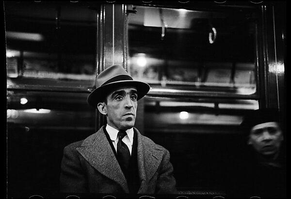 [Four 35mm Film Frames: Subway Passengers, New York City: Man in Hat and Overcoat, Older Man in Hat], Walker Evans (American, St. Louis, Missouri 1903–1975 New Haven, Connecticut), Film negative