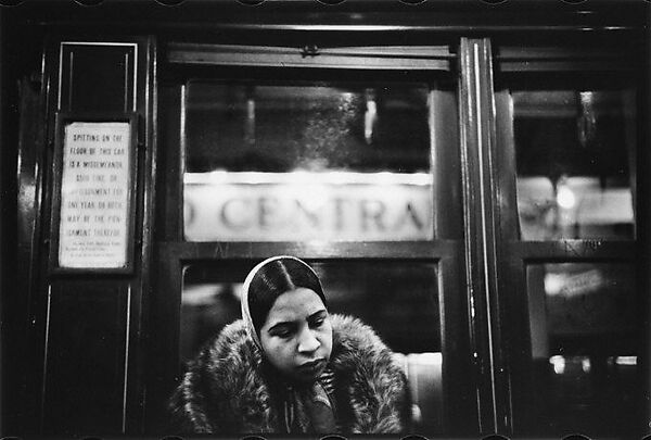 [Five 35mm Film Frames:Subway Passengers, New York City: Woman in Headscarf and Fur Collar], Walker Evans (American, St. Louis, Missouri 1903–1975 New Haven, Connecticut), Film negative