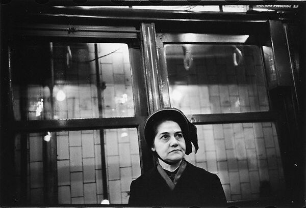 [Three 35mm Film Frames: Subway Passengers, New York City: Woman in Black Bonnet], Walker Evans (American, St. Louis, Missouri 1903–1975 New Haven, Connecticut), Film negative