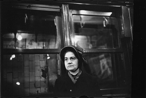 [Three 35mm Film Frames: Subway Passengers, New York City: Woman in Black Bonnet], Walker Evans (American, St. Louis, Missouri 1903–1975 New Haven, Connecticut), Film negative