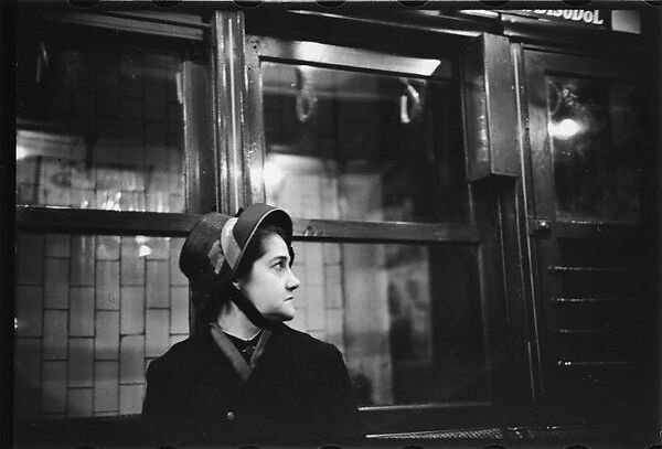 [Three 35mm Film Frames: Subway Passengers, New York City: Woman in Black Bonnet], Walker Evans (American, St. Louis, Missouri 1903–1975 New Haven, Connecticut), Film negative 