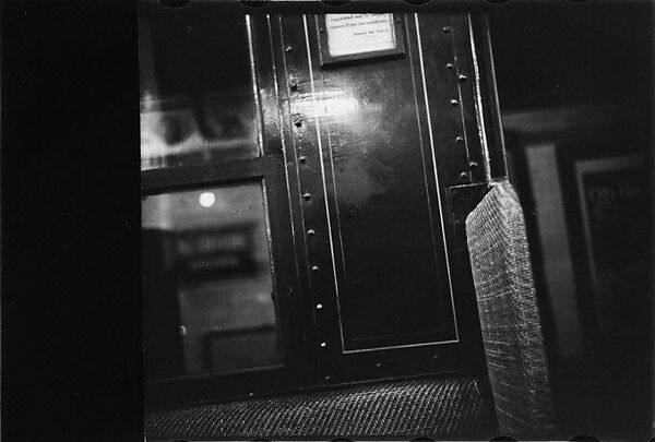 [Five 35mm Film Frames: Subway Passengers, New York City: Man Reading Newspaper, Woman Beneath "City Hall" Sign, Two Women in Headscarfs], Walker Evans (American, St. Louis, Missouri 1903–1975 New Haven, Connecticut), Film negative