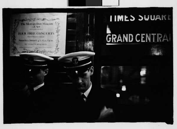 [Five 35mm Film Frames: Subway Passengers, Times Square Shuttle, New York City: Older Woman, Sailors, Young Women], Walker Evans (American, St. Louis, Missouri 1903–1975 New Haven, Connecticut), Film negative