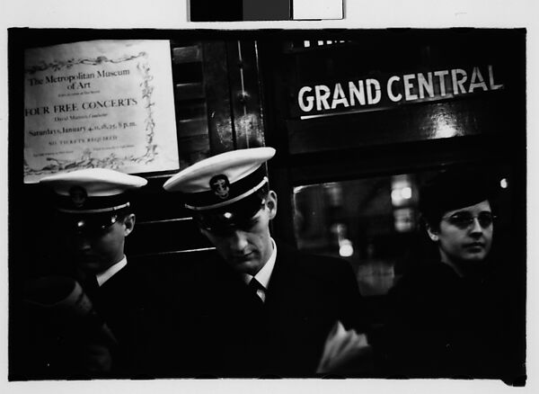 [Five 35mm Film Frames: Subway Passengers, Times Square Shuttle, New York City: Older Woman, Sailors, Young Women], Walker Evans (American, St. Louis, Missouri 1903–1975 New Haven, Connecticut), Film negative