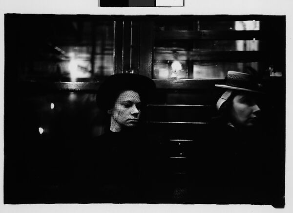 [Five 35mm Film Frames: Subway Passengers, Times Square Shuttle, New York City: Older Woman, Sailors, Young Women], Walker Evans (American, St. Louis, Missouri 1903–1975 New Haven, Connecticut), Film negative