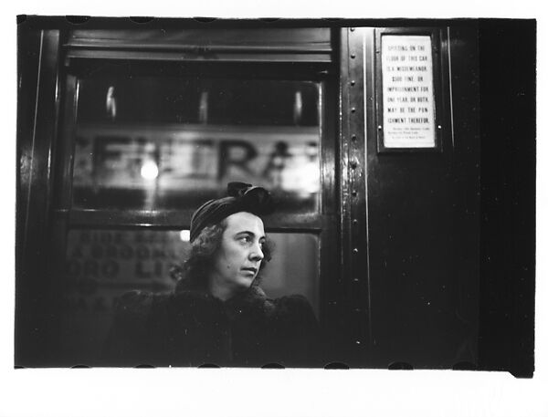 [Five 35mm Film Frames: Subway Passengers, New York City: Women and Men on Times Square Shuttle], Walker Evans (American, St. Louis, Missouri 1903–1975 New Haven, Connecticut), Film negative