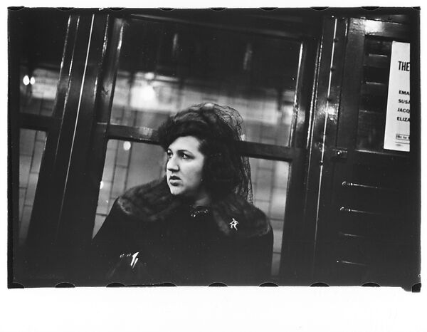 [Five 35mm Film Frames: Subway Passengers, New York City: Women and Men on Times Square Shuttle], Walker Evans (American, St. Louis, Missouri 1903–1975 New Haven, Connecticut), Film negative